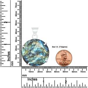 Pendentif en pierre brute de labradorite naturelle, fait main, pierre lâche, laiton plaqué argent, bijou vintage, breloque à changement de couleur, au meilleur prix - Product Image 3