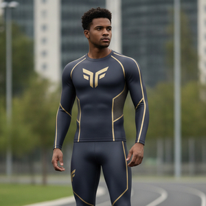 <b>Athletic</b> Compression Tracksuit Seamless Thermal Running Wear Fitness Gym Clothing Set Breathable Jogging Sportswear - Product Image 5