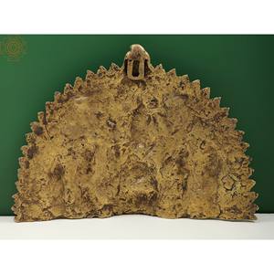 Plaque murale en laiton de 7 pouces de la déesse Durga avec Ganesha Lakshmi Saraswati et Karttikeya - Product Image 4