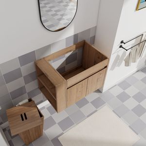 30-Inch Open Shelf <b>Bathroom</b> <b>Vanity</b> with KD Packing Includes Only <b>Vanity</b> Without Basin - Product Image 3