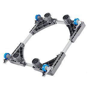 Supporto per Mini Frigorifero con Capacità di Carico di 400 Libbre, 4 Piedi Robusti, 4 Ruote Girevoli Bloccabili, Piedistallo Regolabile per Lavatrice e Asciugatrice - Product Image 5