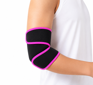 Adjustable Neoprene Elbow <b>Brace</b> Sleeve With Hook & Loop Closure For Fitness <b>Men</b> Lightweight Protective Sports Gear - Product Image 2