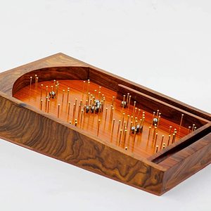 Jeu de flipper en bois fait main, classique et vintage, bagatelle de bureau pour enfants et adultes, en bois de qualité supérieure, cadeau décoratif de table - Product Image 1