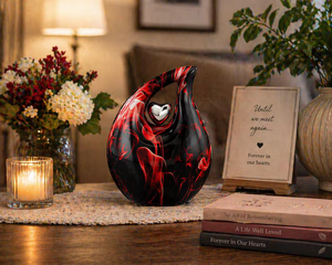 Custom Aluminum Cremation Teardrop Urn Artistic <b>Memorial</b> <b>Keepsake</b> Teardrop Urn Vessel Shape Decorative Burial Ash Container - Product Image 2