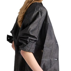 Premium Women Chambray Denim <b>Jacket</b> Oversized Casual Custom Utility Streetwear OEM Fashion <b>Lightweight</b> Outerwear Top Private Lab - Product Image 5