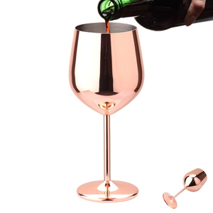 Verres à pied de luxe couleur argent, gobelets en métal pour cocktails, verres à vin en acier inoxydable, coupe à champagne - Product Image 5