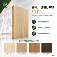 Panneau de bois aggloméré orienté (OSB) mélaminé Jinbase SXT2911 Blond Chêne Soleil 18mm E0 1220x2440mm pour meubles et menuiseries