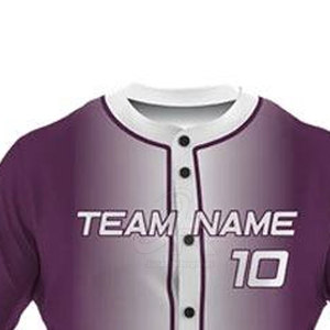 Vêtements de sport 100 % polyester, uniforme de baseball haut de gamme, uniforme de baseball personnalisé imprimé pour hommes - Product Image 5