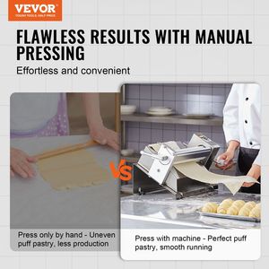 Manual <b>Dough</b> Sheeter <b>Machine</b> with Removable Handle Panel Easy Cleaning Fondant <b>Roller</b> for Puff Pastry Max 1/ - Product Image 2