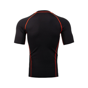 High Quality Custom Rash Guard Short Sleeve <b>Compression</b> <b>Shirt</b> Sublimation OEM ODM Sportswear Factory Supplier - Product Image 3