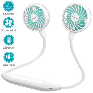Ventilatore Personale da Collo (ABC) 2600mAh a Batteria, Ultra Silenzioso, 6 Velocità, Vento Potente, Portatile USB Senza Mani con Wi-Fi - Product Image 1