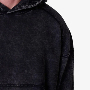 Sudadera con Capucha Extra Grande Personalizada para Hombre y Mujer, Color Sólido, Manga Larga, Tejida, 100% Algodón, 360g, Transpirable, Estilo Lavado, Otoño - Product Image 3