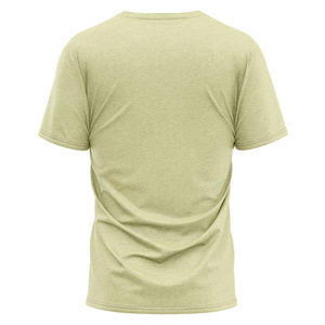 T-shirt décontracté en coton pour homme, à manches courtes, col rond, coupe classique, imprimé par transfert thermique, tricoté respirant, couleur unie - Product Image 2