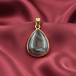 Top Quality Botswana Agate Teardrop Pendant 925 Silver Rose Gold Yellow Gold Plated Handmade Gemstone Jewelry <b>Gift</b> <b>for</b> Women <b>Her</b> - Product Image 4