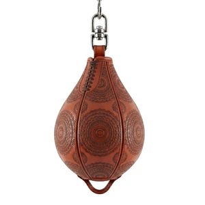 Balón de Boxeo de Cuero Repujado Premium para Entrenamiento de Reflejos y Fitness - Product Image 2