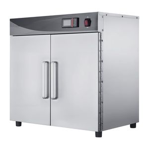 Scaldavivande Elettrico Commerciale a 4 Livelli in Acciaio Inossidabile con Vassoio per Acqua e Ripiani Regolabili a Doppia Porta - Product Image 1