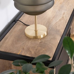 Mueble para TV Vandana Silver Matter Large de 180 cm en metal estriado y madera de mango Kazag - Product Image 5