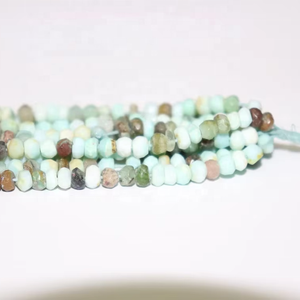 Cuentas de piedras preciosas de ópalo peruano natural, cuentas de Rondelle facetadas de ópalo de Peruano - Product Image 1