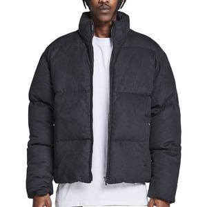 Wholesale Men's Matte Suede Puffer Jacket | Oversized Warm Winter <b>Bubble</b> <b>Coat</b>, Custom Logo Bulk Streetwear Supplier - Product Image 1