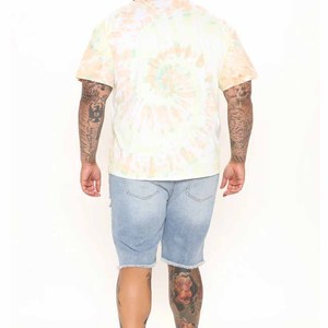<b>Men</b> Denim Ripped <b>Jean</b> <b>Shorts</b> Cotton Denim Fabric Light Wash Frayed Edges Zipper Fly & Button Closure Casual Summer Outfits 2026 - Product Image 4