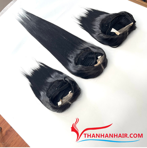 Perruques en cheveux humains vietnamiens noirs ultra-lisses, qualité supérieure, sans nœuds, prix d'usine, fournisseur direct - Product Image 6