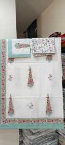Parure de draps en pur coton doux imprimée à la main avec housses d'oreiller, literie artisanale indienne pour la décoration intérieure de boutiques, vente en gros B2B - Product Image 2