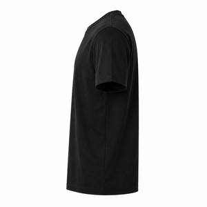 Camiseta Negra de Manga Corta para Hombre con Estampado Geométrico, Cuello Redondo, Corte Regular Informal, Jersey de Algodón Transpirable - Product Image 2