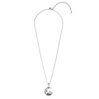 Colgante de Luna de Plata de Ley 925 y 18K con diamante de moissanita, joyería de lujo