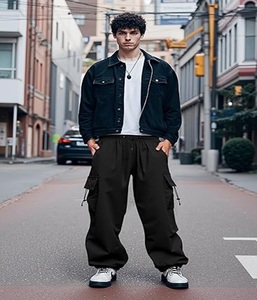 Pantalones Holgados Clásicos Ligeros de Alta Calidad con Cierre Elástico y Cordón para Hombre - Product Image 6