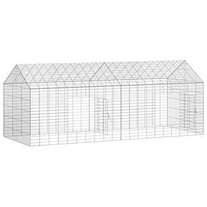 Jaula para Conejos de Acero Galvanizado Plateado de 400 x 78 x 78 cm para Mascotas - Product Image 6