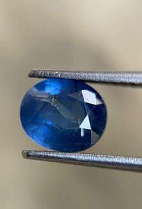 Zafiro azul natural facetado de 7x6 mm, zafiro azul ovalado de las minas de Ceilán, zafiro azul de Sri Lanka. - Product Image 2