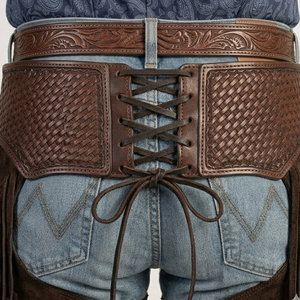 Customized Logo Printing New Arrival Accessories Waterproof and Breathable Online Sale Suede Leather <b>Chaps</b> - Product Image 4