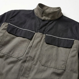 Chaqueta Utilitaria Verde Oliva con Contraste Negro |   Chaqueta de Trabajo con Cuello Alto |   Abrigo Urbano con Múltiples Bolsillos |   Fabricante OEM Personalizado - Product Image 5