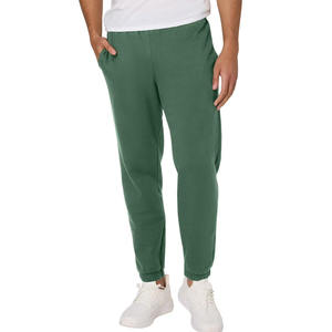 Joggers en molleton de coton pour hommes, sur mesure, avec revers, pantalons de sport décontractés, athleisure, fabrication OEM/ODM, marque privée - Product Image 1