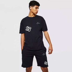 <b>Men</b> <b>Summer</b> Sports Set Short Sleeve T-shirt And Shorts 2 Piece Activewear For Gym Running Workout Training Fitness - Product Image 2