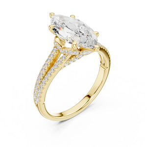 Componente de Anillo Halo Redondo Marquise Personalizado, Diseño de Anillo con Gema Redonda de Múltiples Tamaños, Distribución de Anillos, Diseño Pre-Producción - Product Image 6