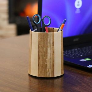 Handmade Wooden <b>Pen</b> <b>Holder</b> for Desk – Rustic Wooden Pencil Organizer with Elegant Craftsmanship for Home & Office - Product Image 5
