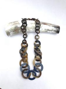 MN EXPORTS Joyería Moderna de Cadena de Eslabones Bohemios Hechos a Mano con Cuerno Natural Ecológico - Product Image 4