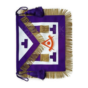 Tabliers de Franc-Maçonnerie Ajustables en Cuir Fait Main de Qualité Supérieure, Brodés avec un Design Cérémonial Distinctif, Épingle de Sécurité Haute Performance, Lavables - Product Image 3