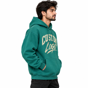 Sudadera con Capucha Negra Sólida para Hombre, Sudadera Casual de Manga Larga con Bolsillo Canguro, 100% Algodón, Sudaderas Gruesas para Hombre - Product Image 4