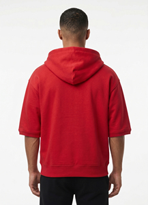 T-shirt à manches courtes pour homme, style muscle, avec capuche, pour l'entraînement, le fitness et la gym, coupe décontractée, hauts à capuche pour hommes - Product Image 3