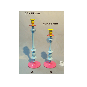 Support de bougie en aluminium sans flamme, sans plomb, résistant à la chaleur, durable, portable, écologique, fait main, multicolore, base bleu clair pour - Product Image 6