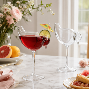 Verres à cocktail transparents en borosilicate faits à la main de 220 ml, sans plomb, coupe Martini, verres à margarita, verrerie de bar réutilisable en gros - Product Image 1