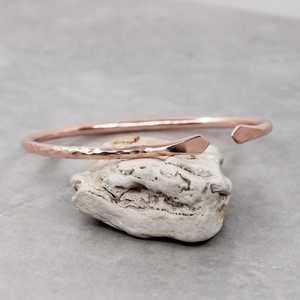 Belladec Handcrafted Hammered <b>Copper</b> Classic Cuff Bracelet Minimalist Open <b>Bangle</b> Artisan Jewelry Elegant Adjustable Gift Women - Product Image 5