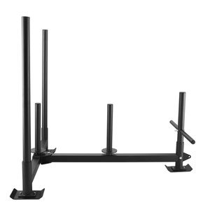 Attrezzatura da allenamento in acciaio nero da 2 pollici per il miglioramento della velocità, allenamento con slitta a spinta, manici per il Fitness - Product Image 1