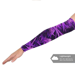 Manguitos de Ciclismo Transpirables con Patrón Morado Unisex, Protección Anti-UV, Ligeros, 90% Poliéster, 10% Elastano, para Adultos - Product Image 6