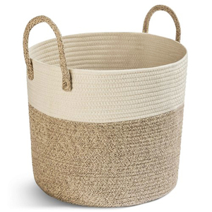 New-Fashion <b>Foldable</b> Jute Fabric Rope Plant Laundry <b>Basket</b> Customizable Logo for Storage <b>Basket</b> Kids Playroom Living Room - Product Image 6