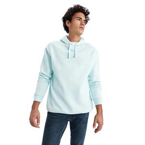 Customized Men's Casual Winter Thermal Pullover Hoodies Solid 100% Cotton Polyester Fleece Fabric Men's Pullover Hoodies - Product Image 3