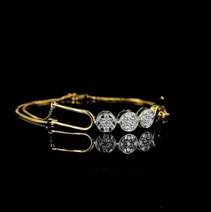 Pulsera minimalista de oro con diamantes – Joyería para mujer con diamantes cultivados en laboratorio de corte redondo - Product Image 4