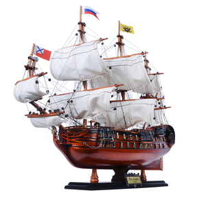 T405 - Maqueta de Barco Poltava de Estilo Moderno Antiguo, Artesanía Grabada en Madera Personalizada, Duradera para Decoración del Hogar u Oficina, 60Lx25Wx55H cm - Product Image 2